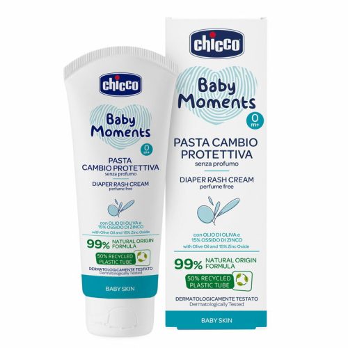 Chicco popsikrém pelenkakiütés ellen – 15% cink-oxid, illatmentes (100 ml)