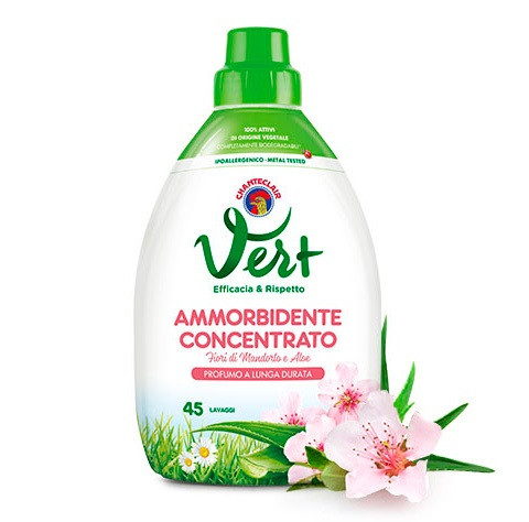 ChanteClair Vert öko öblítő koncentrátum, Aloe & mandulavirág illat, 45 mosás, 900ml