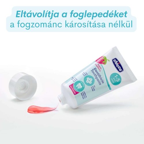 Chicco eper ízű, fluoridmentes fogkrém xilittel, 1 éves kortól