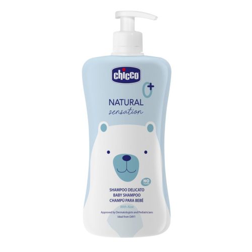 Chicco Natural Sensation gyengéd sampon, aloe vera kivonattal, könnymentes, 500 ml