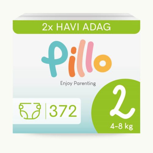 Pillo pelenka, prémium minőség, szuper nedvszívó, 2x HAVI ADAG, 2 (mini), 4-8 kg, 372 db