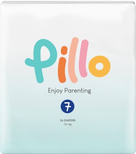 Pillo prémium pelenka, szuper nedvszívó, hipoallergén, 7 (XXL), 15+ kg, 26 db