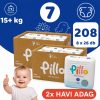 Pillo pelenka, prémium minőség, szuper nedvszívó, 2x HAVI ADAG, 7 (XXL), 15+ kg, 208 db