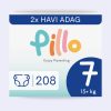 Pillo pelenka, prémium minőség, szuper nedvszívó, 2x HAVI ADAG, 7 (XXL), 15+ kg, 208 db