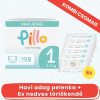 PILLO mindenmentes PURE pelenka XXL KOMBI CSOMAG (törlőkendővel) - 1-es méret (2-5 kg)