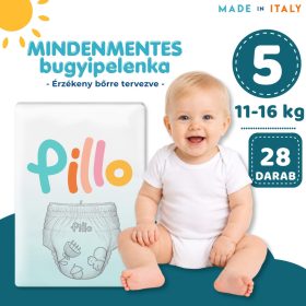 Pillo prémium bugyipelenka, szuper nedvszívó, praktikus, 5 (junior), 11-16 kg, 28 db