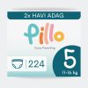 Pillo BUGYIPELENKA, prémium minőség, szuper nedvszívó, 2x HAVI ADAG, 5 (junior), 11-16 kg, 224 db
