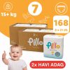 Pillo BUGYIPELENKA, prémium minőség, szuper nedvszívó, 2x HAVI ADAG, 7 (XXL), 15+ kg, 168 db
