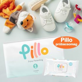 Pillo pelenka és nedves törlőkendő PRÓBACSOMAG, 1-es méret (2-5 kg) + nedves törlőkendő