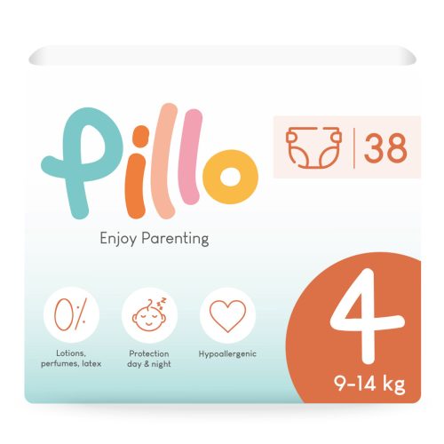 Pillo pelenka és nedves törlőkendő PRÓBACSOMAG, 4-es méret (9-14 kg) + nedves törlőkendő