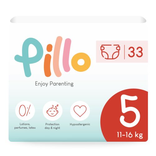 Pillo pelenka és nedves törlőkendő PRÓBACSOMAG, 5-ös méret (11-16 kg) + nedves törlőkendő