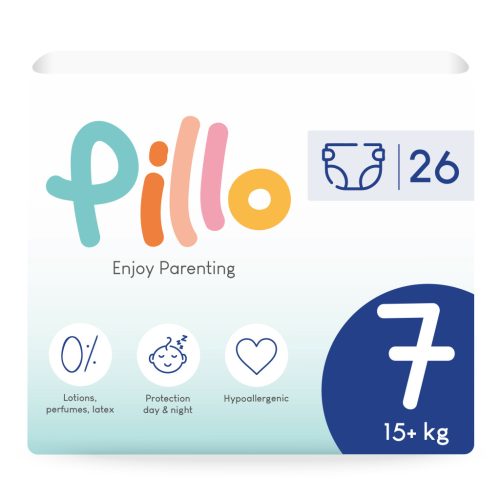 Pillo pelenka és nedves törlőkendő PRÓBACSOMAG, 7-es méret (15+ kg) + nedves törlőkendő