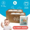 PILLO mindenmentes PURE bugyipelenka XXL KOMBI+ CSOMAG (törlőkendővel és popsikrémmel) - 4-es méret (9-14 kg)