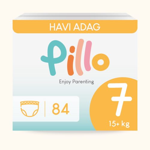 PILLO mindenmentes PURE bugyipelenka + törlőkendő KOMBI CSOMAG - 7-es méret (15+ kg)