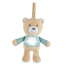   Chicco Lullaby Stardust Bear zenélő-fénylő altató plüssmaci – kék-bézs