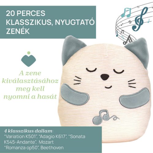 Chicco dorombolós plüsscica vibrációval és klasszikus dallamokkal