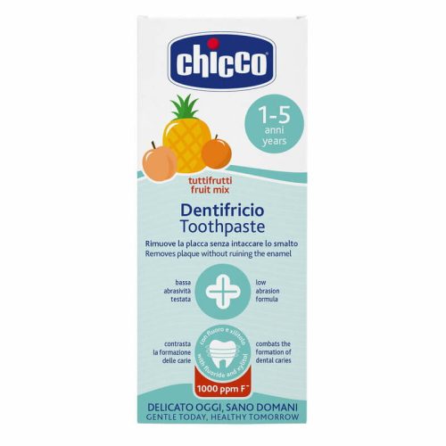 Chicco Vegyes gyümölcs (Tutti-Frutti) fogkrém – 50 ml, fluoriddal és xilittel