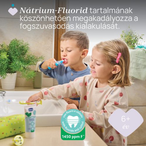 Chicco menta ízű fluoridos fogkrém xilittel – 50 ml