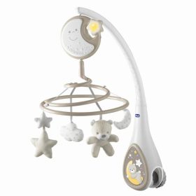   Chicco Next 2 Dreams 3in1 zenélő kiságyforgó és éjszakai fény – natúr