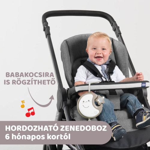 Chicco Next 2 Dreams 3in1 zenélő kiságyforgó és éjszakai fény – natúr