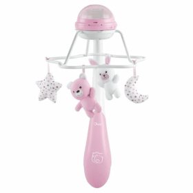   Chicco Rainbow 3in1 szivárványos zenélő kiságyforgó és projektor – rózsaszín