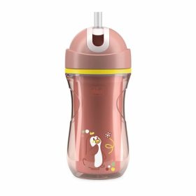   Chicco Sport Kulacs duplafalú, szívószállal, csepegésmentes – 266 ml – Pink