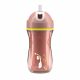 Chicco Sport Kulacs duplafalú, szívószállal, csepegésmentes – 266 ml – Pink