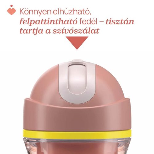 Chicco Sport Kulacs duplafalú, szívószállal, csepegésmentes – 266 ml – Pink