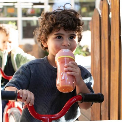 Chicco Sport Kulacs duplafalú, szívószállal, csepegésmentes – 266 ml – Pink