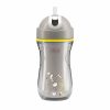 Chicco Sport Kulacs duplafalú, szívószállal, csepegésmentes – 266 ml – Szürke
