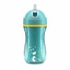 Chicco Sport Kulacs duplafalú, szívószállal, csepegésmentes – 266 ml – Türkiz