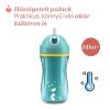Chicco Sport Kulacs duplafalú, szívószállal, csepegésmentes – 266 ml – Türkiz