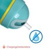 Chicco Sport Kulacs duplafalú, szívószállal, csepegésmentes – 266 ml – Türkiz