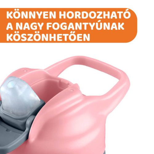 Chicco Pop-Up Szívószálas Kulacs – 350 ml – Rózsaszín
