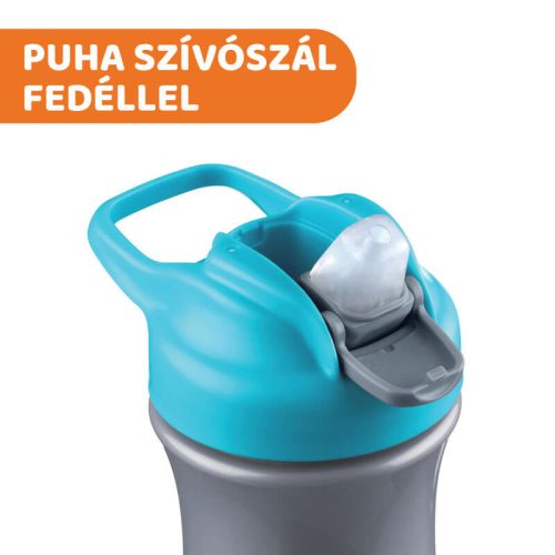Chicco Pop-Up Szívószálas Kulacs – 350 ml – Kék