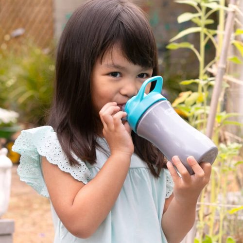 Chicco Pop-Up Szívószálas Kulacs – 350 ml – Kék
