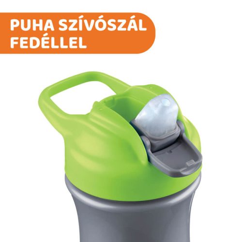 Chicco Pop-Up Szívószálas Kulacs – 350 ml – Zöld