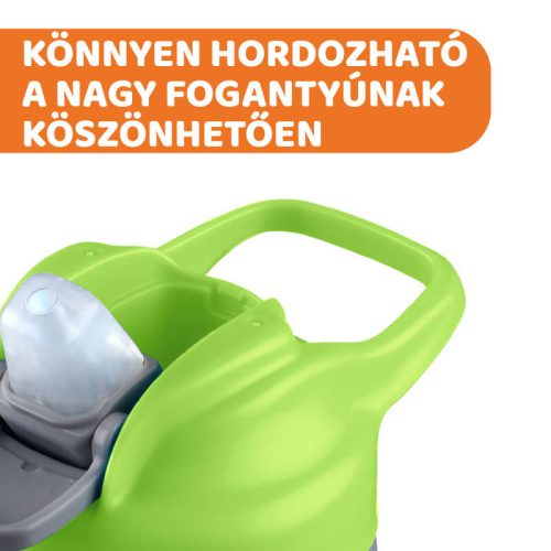 Chicco Pop-Up Szívószálas Kulacs – 350 ml – Zöld