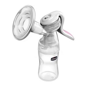 Chicco Well-Being kézi mellszívó puha szilikonos tölcsérrel és 150 ml-es cumisüveggel
