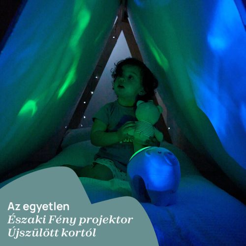 Chicco Jegesmedve sarki fény zenélő projektor kiságyra és asztalra – rózsaszín