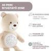 Chicco Baby Bear zenélő plüss maci projektor és éjszakai fény – natúr