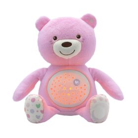   Chicco Baby Bear zenélő plüss maci projektor és éjszakai fény – rózsaszín