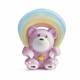   Chicco Rainbow Bear szivárványfényes zenélő projektor – rózsaszín