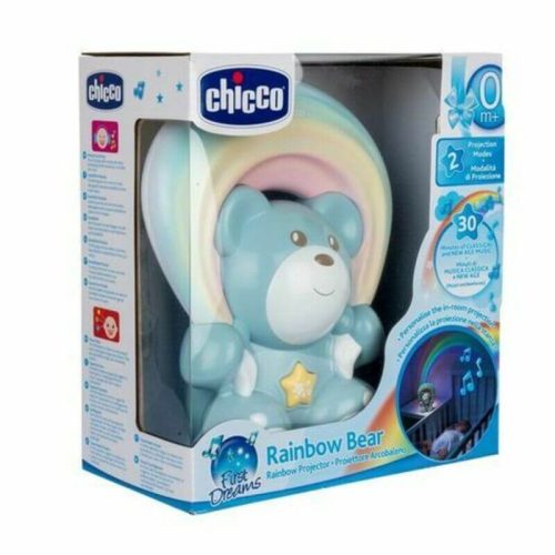 Chicco Rainbow Bear szivárványfényes zenélő projektor – kék