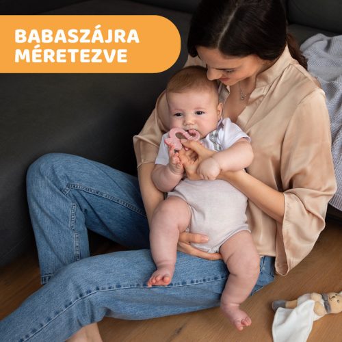 Chicco Kameleon Soft szuperpuha szilikon rágóka - rózsaszín