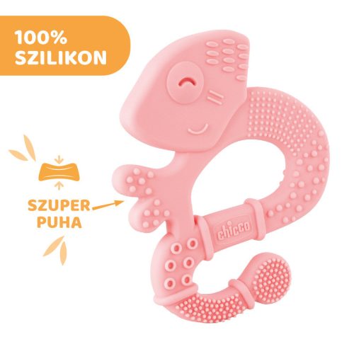 Chicco Kameleon Soft szuperpuha szilikon rágóka - rózsaszín