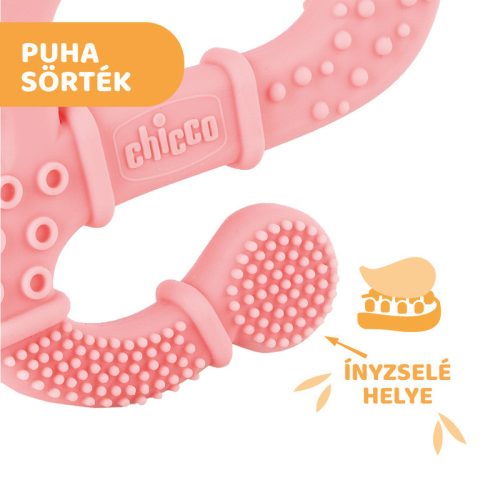 Chicco Kameleon Soft szuperpuha szilikon rágóka - rózsaszín