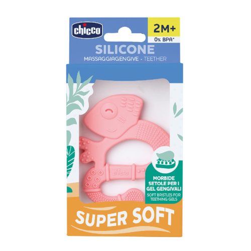 Chicco Kameleon Soft szuperpuha szilikon rágóka - rózsaszín