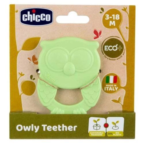Chicco Owly baglyos rágóka ECO+ – gyengéd fogzás, tudatos választás