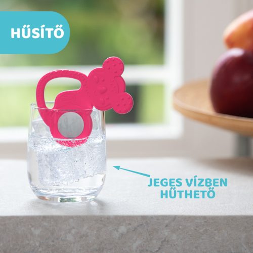 Chicco Koalás hűsítő rágóka acélbetéttel – finom hűs, megnyugtató rágicsálás – rózsaszín